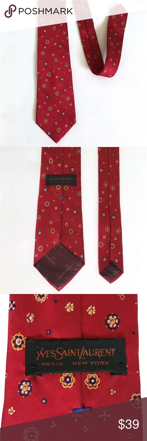 vintage ysl silk tie|Vintage Yves Saint Laurent Silk Ties .